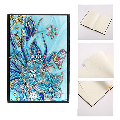 Leaf DIY Christmas Theme Diamond Painting Notebook Kits, including PU Leather Book, Resin Rhinestones, Pen, Tray Plate and Glue Clay, Leaf, 210x150mm