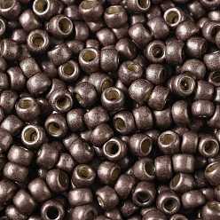 (PF556F) PermaFinish Mauve Metallic Matte Toho perles de rocaille rondes, perles de rocaille japonais, (pf 556 f) permafinish mauve métallisé mat, 11/0, 2.2mm, Trou: 0.8mm, à propos 1110pcs / bouteille, 10 g / bouteille