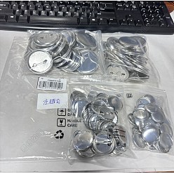 Платина 100наборы 4 стили набор для изготовления плоских круглых брошей и булавок для сублимационной печати своими руками, в том числе базовые настройки железной броши, пластиковая хлопья, платина, 23~48x3.5~7.5 мм, 25 комплектов / стиль