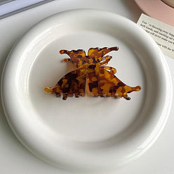 Кокосово-Коричневый Заколки-когти из ацетата целлюлозы в форме бабочки, аксессуары для волос для женщин и девочек, кокосового коричневый, 100x50 мм