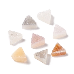 Druzy Agate Natural Druzy Agate Cabochons, Triangle, 8x8~9x5mm