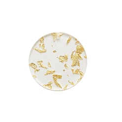 Flat Round Acrylic Big Pendants, with Gold Foil, Acrylic Disc, DIY Disc Keychain Accessories, Flat Round, 50mm