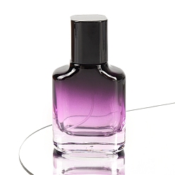 Plum Gradient Glass Perfume Spray Bottles, Essential Oil Refillable Empty Bottle, Plum, 5x5x9.1cm, Capacity: 30ml(1.01fl. oz)