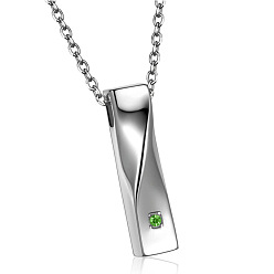 Lime Green Detachable Perfume Bottle Pendant Necklaces, Stainless Steel Chain Necklaces, Lime Green, 21.65 inch(55cm)