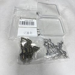 Антично-бронзовый и Антично-серебристый 20 шт 2 цвета подвески из сплава в тибетском стиле, ключ, античная бронза и старинное серебро, 41x14x3 мм, отверстие : 2 мм, 10 шт / цвет