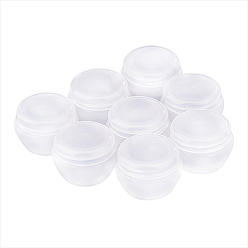 WhiteSmoke 5g PP Plastic Portable Mushroom Cream Jar, Empty Refillable Cosmetic Containers, with Screw Lid & Inner Cover, WhiteSmoke, 2.35x3.2cm, Capacity: 5g