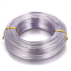 Lilac Round Aluminum Wire, Bendable Metal Craft Wire, Flexible Craft Wire, for Beading Jewelry Doll Craft Making, Lilac, 17 Gauge, 1.2mm, 140m/500g(459.3 Feet/500g)