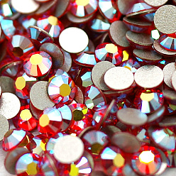 Hyacinth Glass Flat Back Rhinestone, Grade A, Back Plated, Faceted, AB Color, Half Round, Hyacinth, 4.6~4.8mm