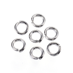 Stainless Steel Color 304 Stainless Steel Jump Rings, Open Jump Rings, Stainless Steel Color, 18 Gauge, 5x1mm, Inner Diameter: 3mm