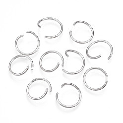 Платина Железа открыты кольца прыжок, круглые, без кадмия, без никеля и без свинца, платина, 14x1.2 мм, внутренний диаметр: 11.6 мм, Около 2700 шт / 1000 г