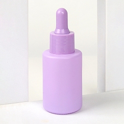 Violet Bouteille vide d'huile de distributeur en verre, shampooing de douche cosmétique émulsion de stockage bouteille, violette, 9.2x3.7 cm, capacité: 30 ml (1.01 fl. oz)