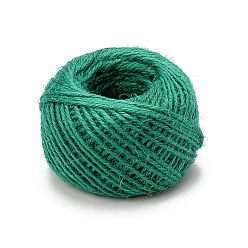 Sea Green 50M Round Jute Cord, for Gift Wrapping, Party Decoration, Sea Green, 2mm, about 54.68 Yards(50m)/Roll