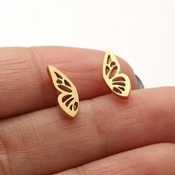 673 gold Earrings Girls Cute Spring Summer Butterfly Wings Heart Pattern Personality Earrings