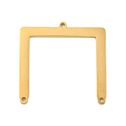 Золотой Ионное покрытие (ip) 304 звенья компонентов люстры из нержавеющей стали, лазерная резка, форма арки, золотые, 25x25x1 мм, отверстие : 1.2 мм