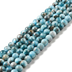 Apatite Natural Apatite Beads Strands, Round, 6.5mm, Hole: 0.7mm, about 61pcs/strand, 14.96 inch(38cm)