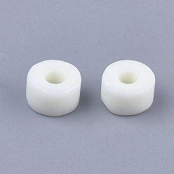 Honeydew Glass Bugle Beads, Opaque Colours, Round Hole, Honeydew, 3~4x6.5~7mm, Hole: 2.5mm, about 1000pcs/bag