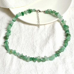 Green Dongling Bohemian-style Multicolored Crystal Necklace for Women, Perfect for Summer Vacation and Retro Fashion