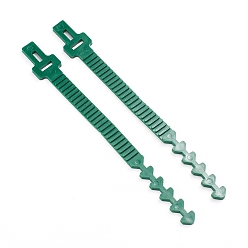 Зеленый Многоразовые пластиковые кабельные стяжки, регулируемые завязки, садовый инструмент, зелёные, 250x28x4 мм
