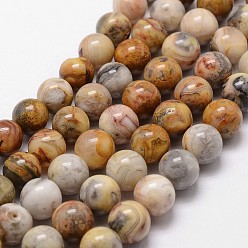 Crazy Agate Natural Crazy Agate Beads Strands, Round, 8mm, Hole: 1mm, about 49pcs/strand, 15 inch