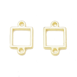 Light Gold Rack Plating Alloy Outline Connector Charms, Cadmium Free & Nickel Free & Lead Free, Square Links, Light Gold, 16x10x1.2mm, Hole: 1.6mm