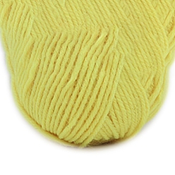 Yellow Acrylic Fiber Yarn, for Weaving, Knitting & Crochet, Yellow, 2mm, about 114.83 Yards(105m)/Skein