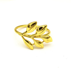 Imitation gold + high quality glossy Hotel metal leaf napkin buckle napkin ring maple leaf napkin ring cloth ring