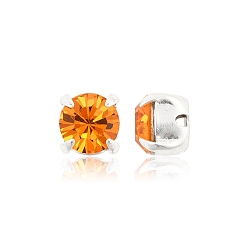 90310 Sun Preciosa® maxima crystal в пришивной чашке, чешский хрусталь, с настройками латуни, 719 37 081 шатон (круглый), серебряные, 90310 солнце, ss 39 (8.15~8.4 мм)