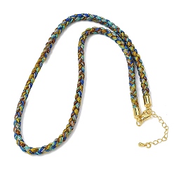 Medium Sea Green 5M Braided Chinlon Cord Bracelets, with Brass Findings, Medium Sea Green, 17.48~17.91x0.20 inch(44.4~45.5x0.5cm)