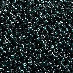 Темно-Зеленый Fgb 6/0 круглый стеклянный бисер класса А, прозрачные цвета lustered, темно-зеленый, 6/0, 4x3 мм, отверстие : 1 мм, Около 4500 шт / фунт