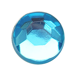 Темно-Голубой Шить на горный хрусталь, многожильных ссылки, акриловые горный хрусталь, с настройками латуни, аксессуары для одежды, глубокое синее небо, 5x5x4 мм, отверстие : 1~1.5 мм