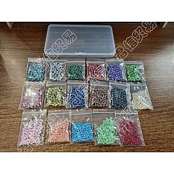 Mixed Color ARRICRAFT DIY Jewelry Making Kit, Including 550Pcs Round Evil Eye Resin Beads, 600Pcs Glass Seed Beads, Mixed Color, 1150Pcs/box