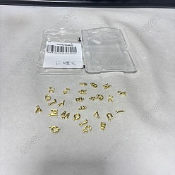 Настоящее золото 18K 26 шт 26 стили латунные подвески, стойки покрытие, долговечный, без кадмия и без свинца, Письмо ~ Z, реальный 18 k позолоченный, 9~9.5x2.5~8.5x1.5~2 мм, отверстие : 1.2 мм