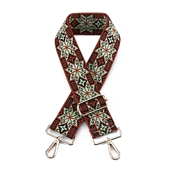 (123L) Белый крем непрозрачный блеск Нейлоновая холщовая сумка с цветочным узором, лямки для сумки, для замены сумочки или сумки через плечо, огнеупорный кирпич, 75~1450x5 см