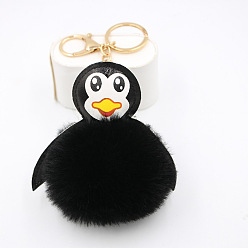 black Adorable Penguin Plush Keychain for Women's Car Keys and Bags