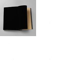 Черный 1поликарбонатная флокированная ткань самоклеящаяся ткань, для ювелирных изделий из ткани для рукоделия и изготовления поделок, прямоугольные, чёрные, 1540x204x1 мм