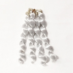 Gainsboro Imitated Mohair Long Curly Hairstyle Doll Wig Hair, for DIY Girl BJD Makings Accessories, Gainsboro, 5.91~39.37 inch(150~1000mm)