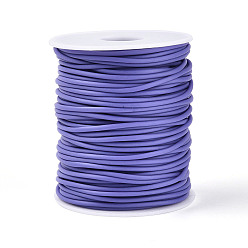 Средний Синий Шифер Полая труба ПВХ трубчатый синтетический каучуковый шнур, обернутый вокруг белой пластиковой катушке, средний грифельно-синий, 2 мм, отверстие : 1 мм, около 54.68 ярдов (50 м) / рулон