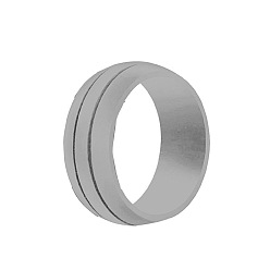 light gray Fashionable Silicone Ring for Couples - Punk Style, Sporty, 8.5mm Width
