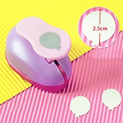 Balloon Plastic Paper Craft Hole Punches, Paper Puncher for DIY Paper Cutter Crafts & Scrapbooking, Random Color, Balloon Pattern, 70x40x60mm