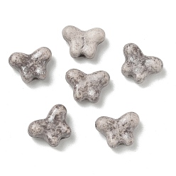 Gris Claro Cuentas de porcelana vintage hechas a mano, fantasía antigua porcelana esmaltada, mariposa, gris claro, 12x16x7 mm, agujero: 2 mm