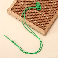 Зеленый лайм Большие подвески с кисточками из полиэстера в китайском узле, зеленый лайм, 400 мм
