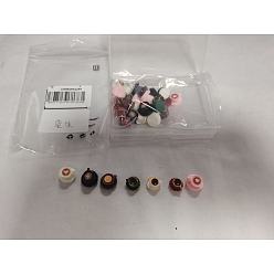 (52) Непрозрачная лаванда 35 шт. 7 стили миниатюрные украшения, чашка кофе, аксессуары для домашнего кукольного домика с микро-ландшафтом, притворяясь опорными украшениями, разноцветные, 14.5~15.5x13.5~16.5x9~11.5 мм, 5 шт / стиль