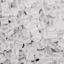 (TL131F) Matte Crystal Cuentas de miyuki tila, granos de la semilla japonés, 2 agujero, (tl131f) cristal mate, 5x5x1.9 mm, agujero: 0.8 mm, Sobre 118 unidades / 10 g