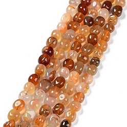 Red Agate Natural Red Agete Beads Strands, Dyed & Heated, Nuggets Tumbled Stone, 6.5~15x7~14x7~14mm, Hole: 1~1.4mm, about 32~33pcs/strand, 15.16~ 15.75 inch(38.5~40cm)