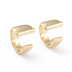 Letter I Brass Cuff Rings, Open Rings, Long-Lasting Plated, Real 18K Gold Plated, Letter.I, Size 6, 17mm