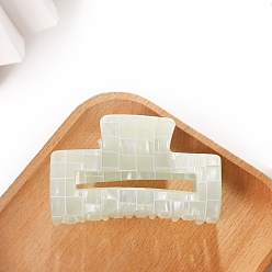 Темный Морско-зеленый Заколки для волос из пвх, прямоугольные, темно-зеленый, 82x43x42 мм