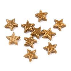 Amarilla Oscura Cuentas de porcelana vintage hechas a mano, fantasía antigua porcelana esmaltada, estrella, vara de oro oscuro, 11x12x4.5 mm, agujero: 1.5 mm