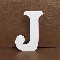 Letter J Letter Wooden Ornaments, for Home Wedding Decoration Shooting Props, Letter.J, 100x100x15mm