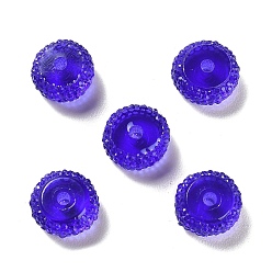 Mauve Transparent Resin Beads, Textured Rondelle, Mauve, 12x7mm, Hole: 2.5mm