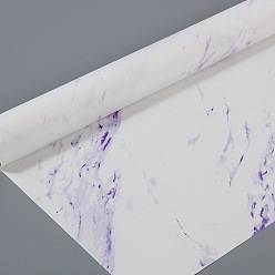 Dark Violet 10 Sheets Marble Pattern Gift Wrapping Paper, Square, Folded Flower Bouquet Wrapping Paper Decoration, Dark Violet, 600x600mm